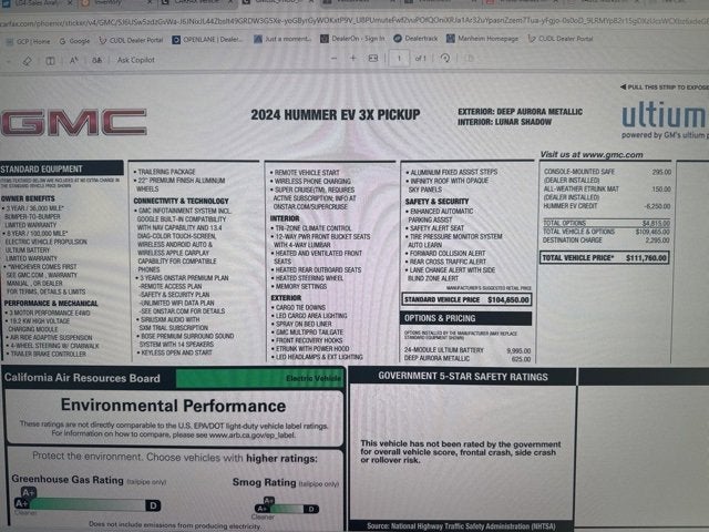 2024 GMC HUMMER EV Pickup 3X