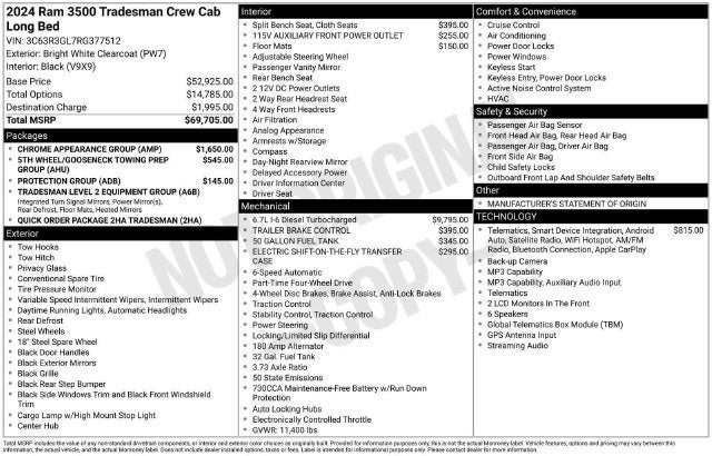 2024 RAM 3500 Tradesman